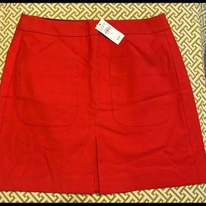 LOFT Orange Skirt with Pockets 8
